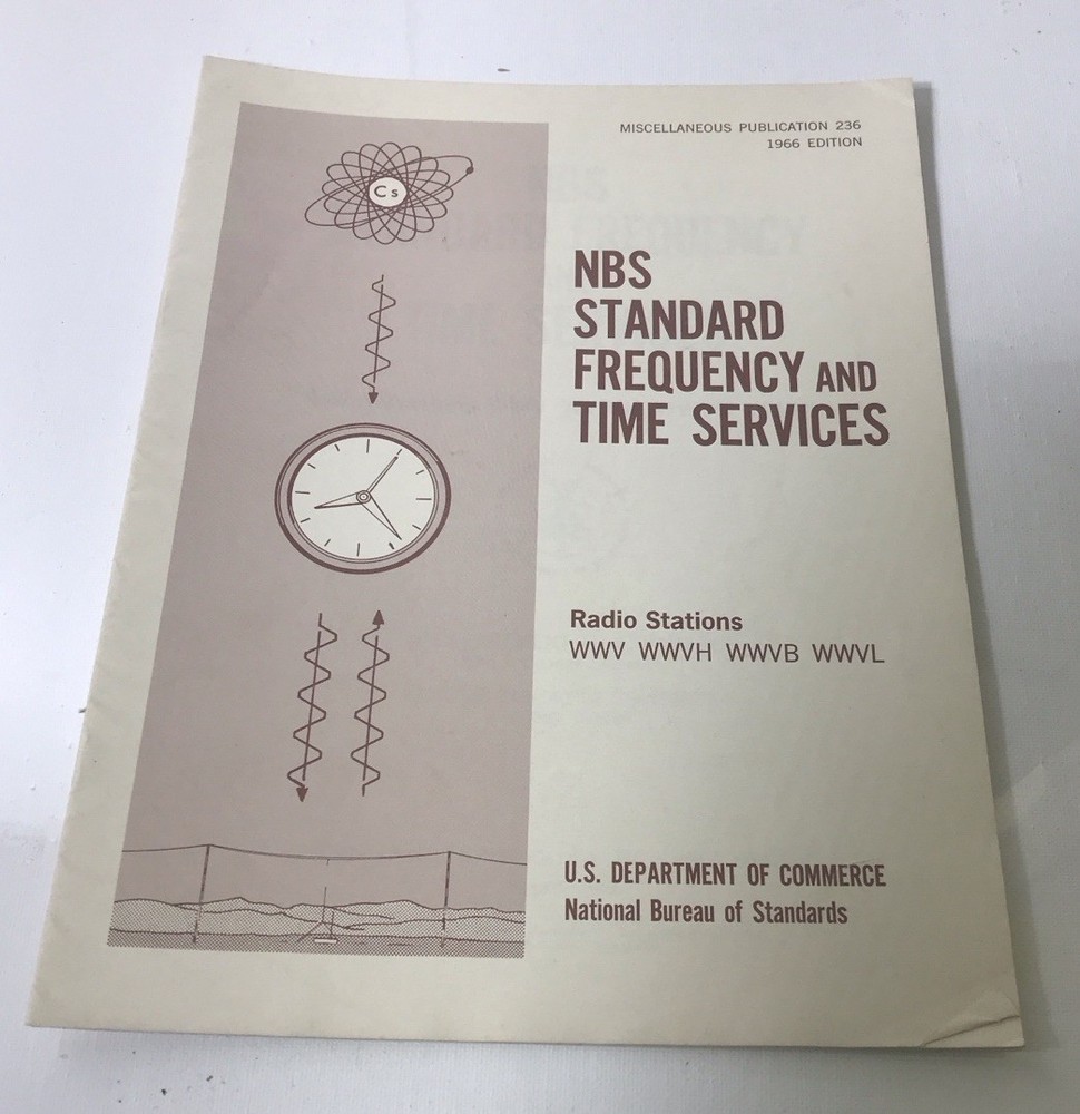 1966 NBS Standard Frequency & Time Services WWV WWVH Govt Publication