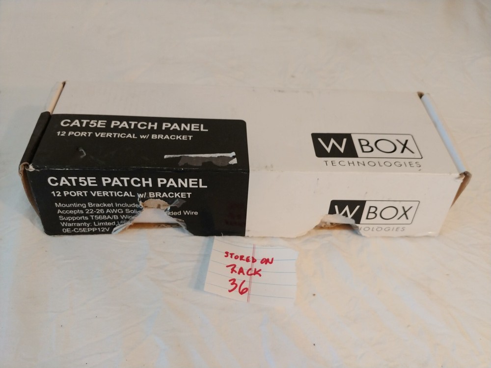 WBox 0e-c5epp12v Cat 5e Patch Panel 12 Port Vertical Mount