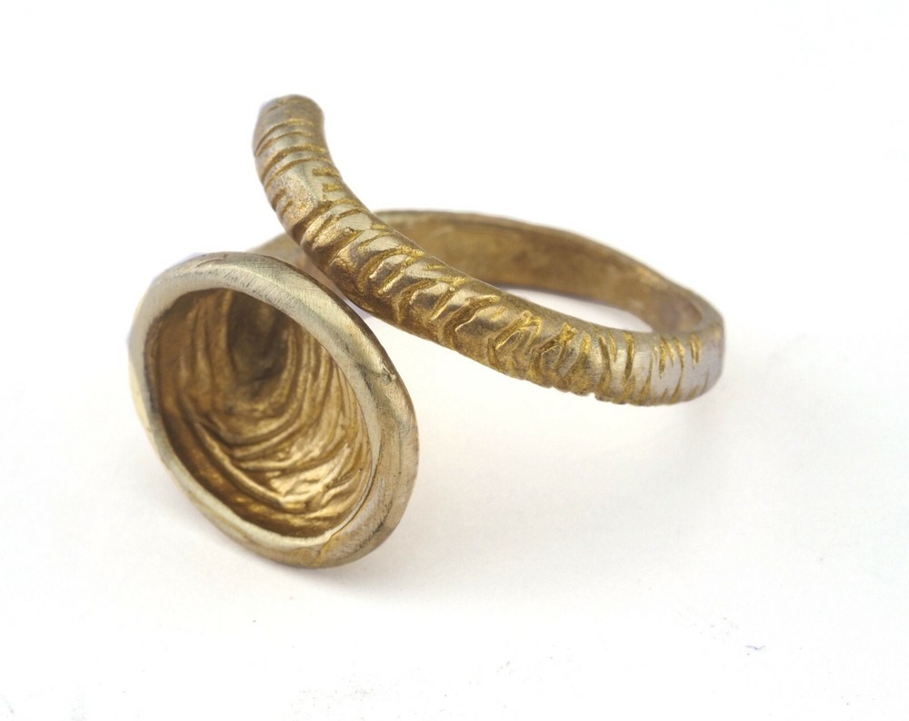 Adjustable Ring Raw brass (18mm 8US inner size - Adjustable ) 2831
