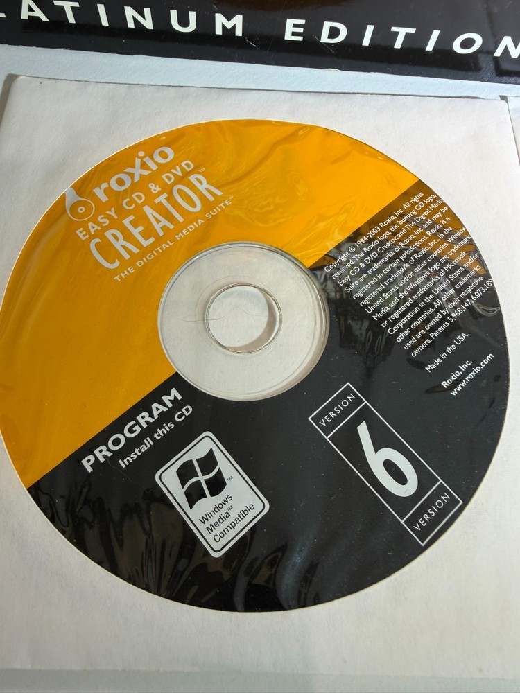 Roxio Easy CD & DVD Creator 6 Platinum Edition - Digital Media Suite Windows