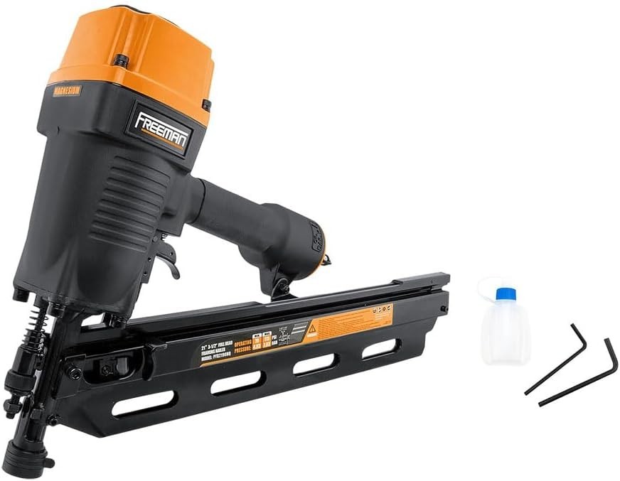 Full Round Head Nailer | Dual Mode Trigger, Depth Adjust