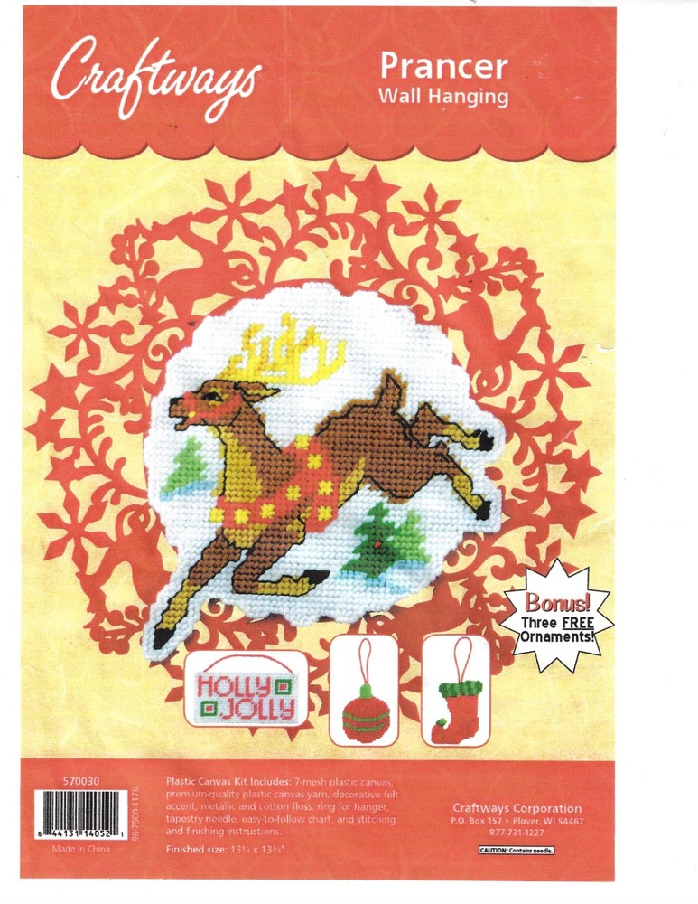 PRANCER WALL HANGING  plastic canvas  PATTERN (#TF0505)