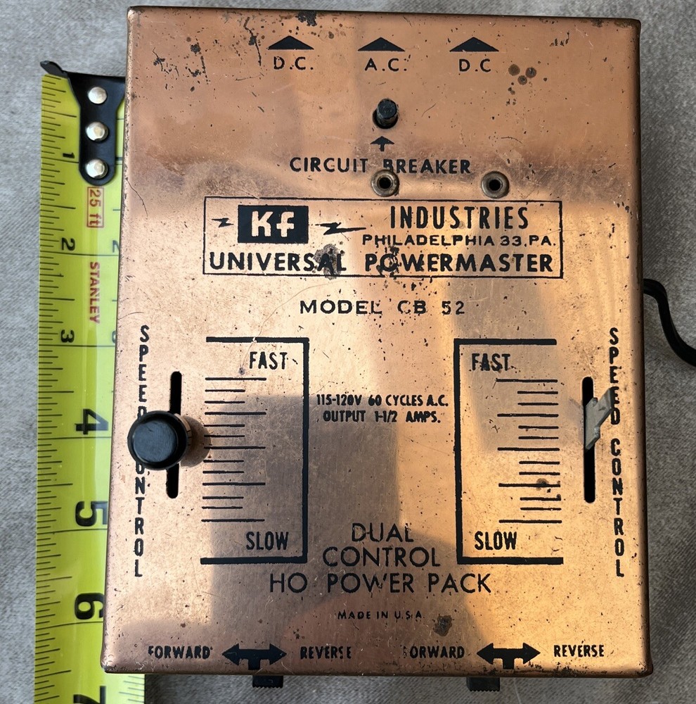 KF Industries Model CB-52 Universal Powermaster HO Railway Speedmaster Not Test