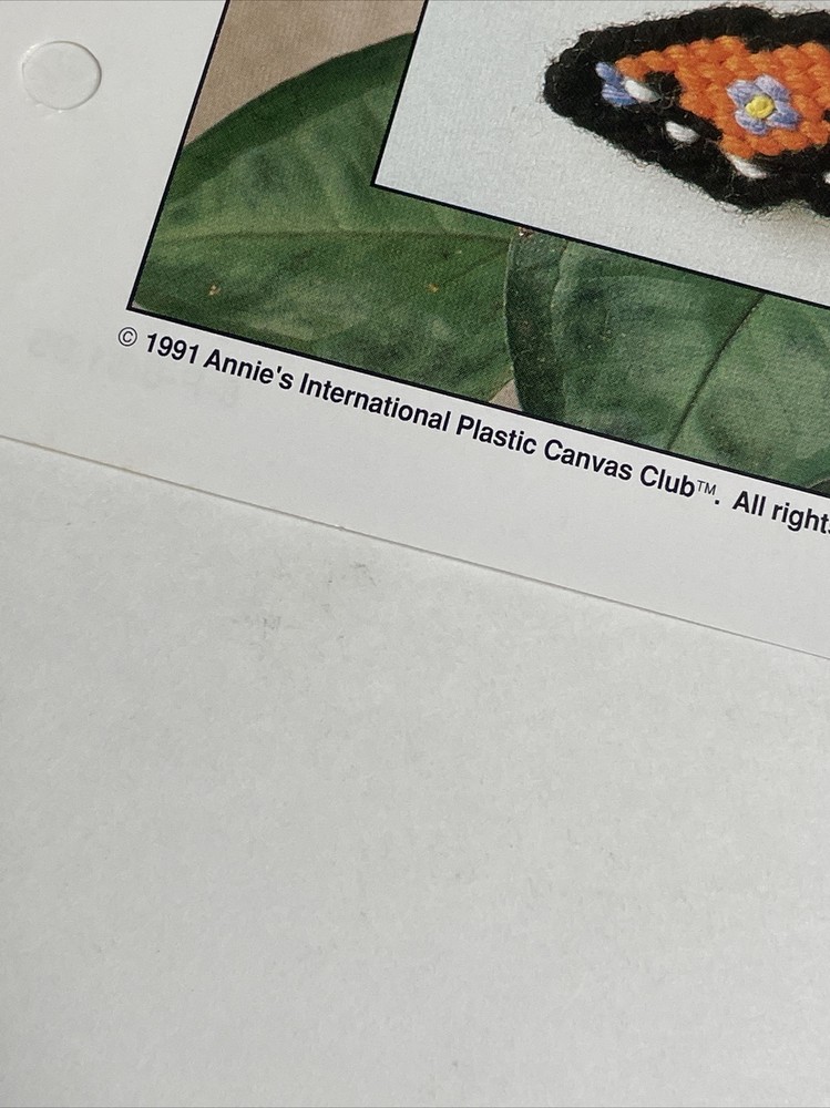 Butterfly Magnets Annie's Plastic Canvas Pattern Page