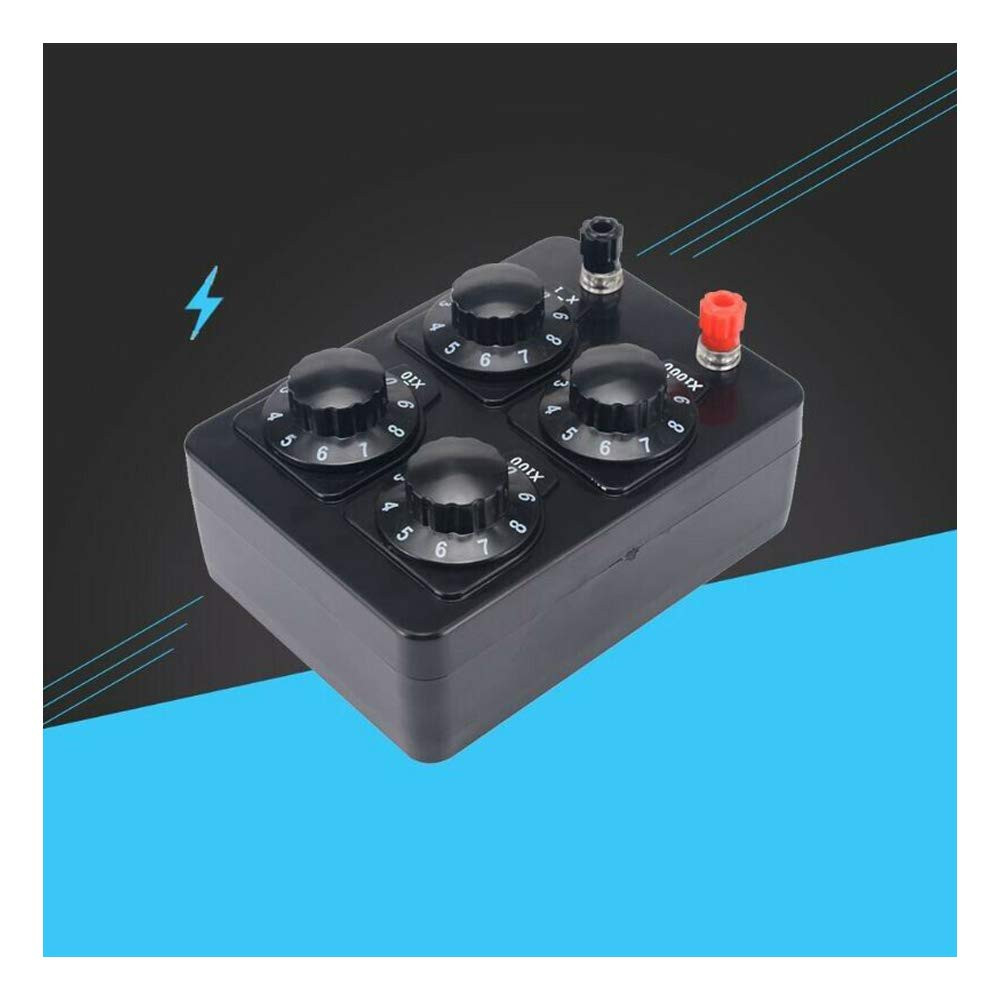 1Pcs 0-9999 Ohm Simple Resistance Box Precision Variable Resistor For Physical E
