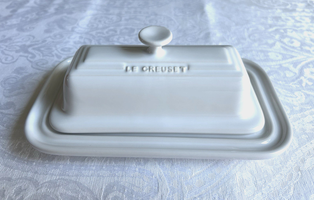 Le Creuset White Stoneware Butter Dish