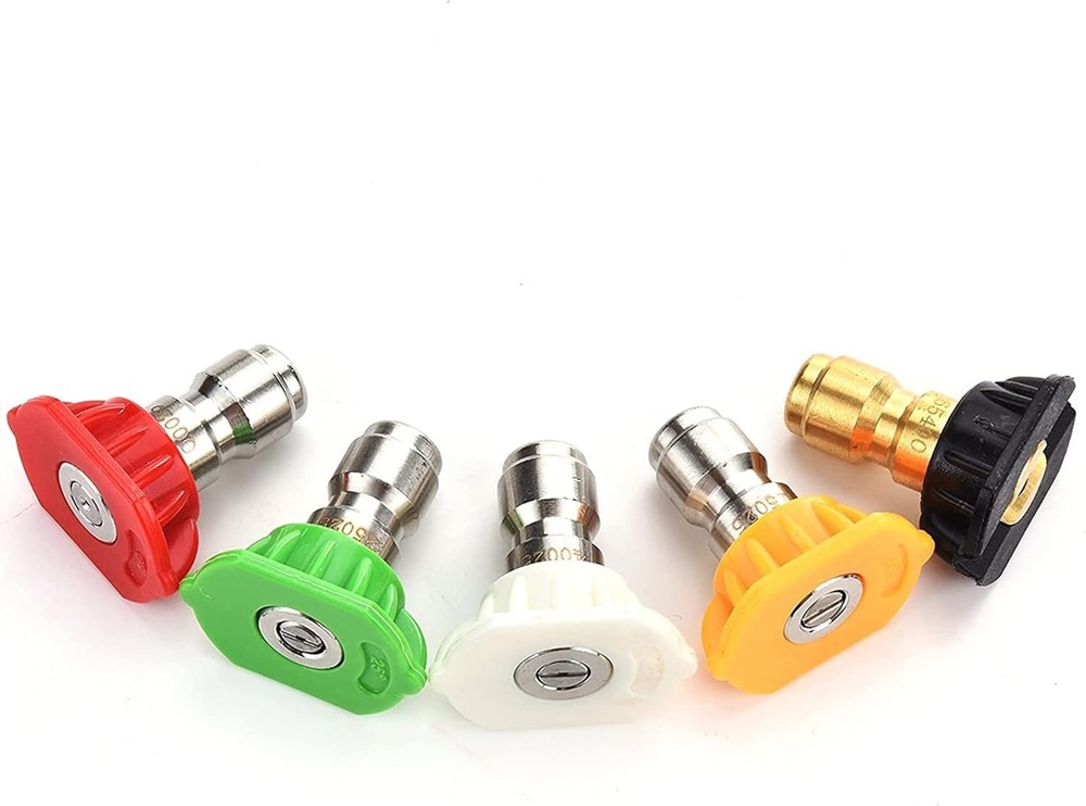 Versatile 5-Pack Nozzle Tips for Pressure Washers - Multiple Degrees Included