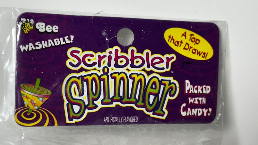 Scribbler Spinner Top by Bee Candy that Draws Mint & Full 1998