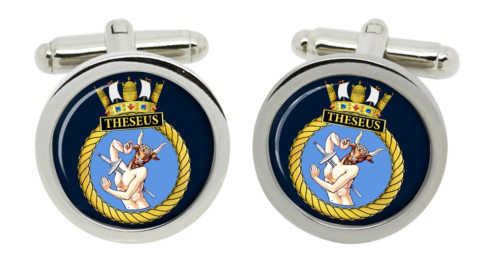 HMS Theseus, Royal Navy Cufflinks in Box