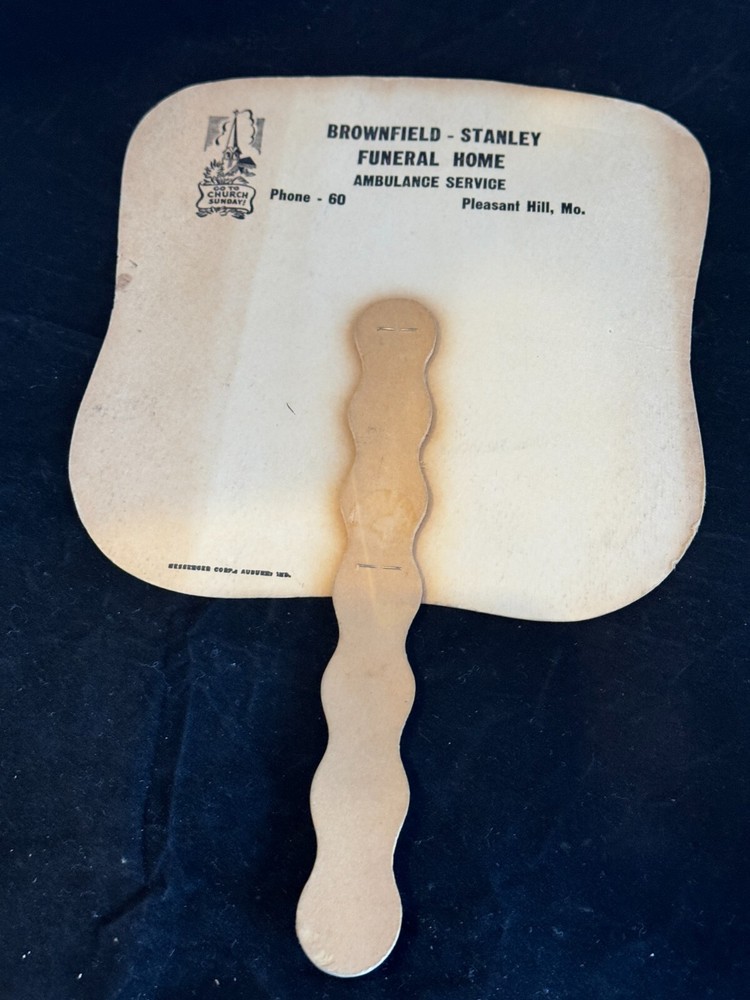 Advertising Hand Fan "Village Chapel"