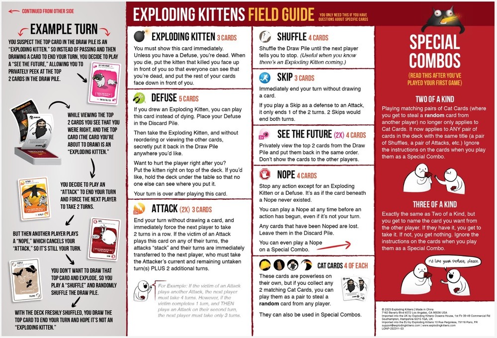 Exploding Kittens Travel Grab and Game New Card Game 2024