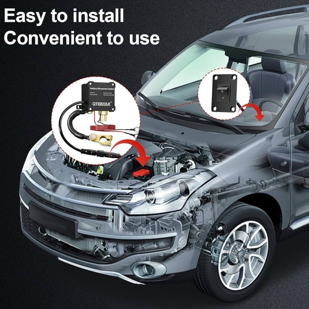 12V 250A Battery Disconnect Switch, KCD4, Manual Control (Panel Rocker Switch)