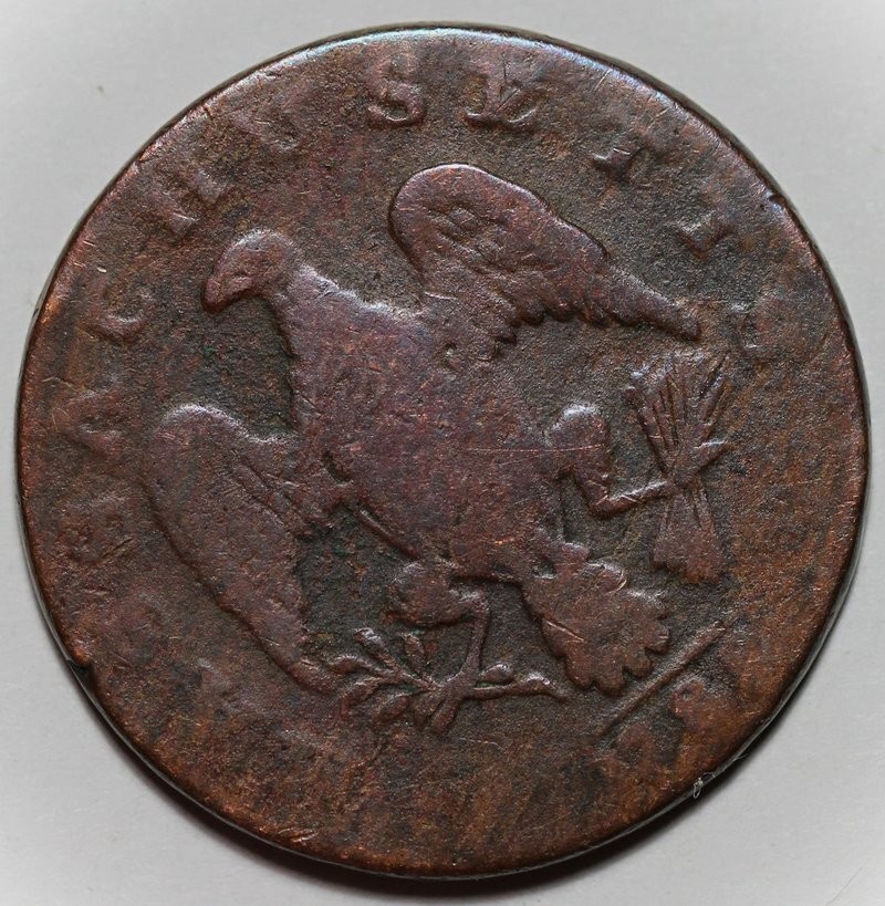 1788 Massachusetts Colonial Copper Cent