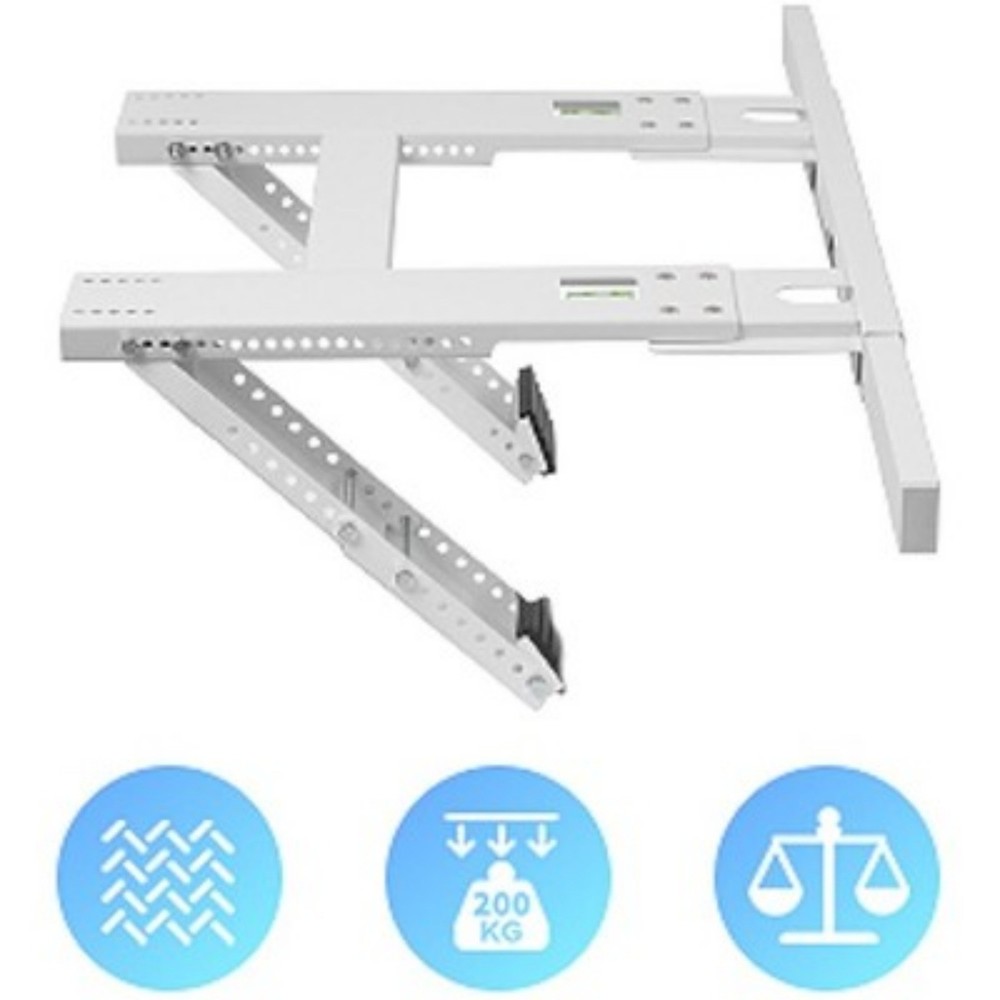 Adjustable Window AC Bracket Stand Conditioner Support Bracket No Drilling White