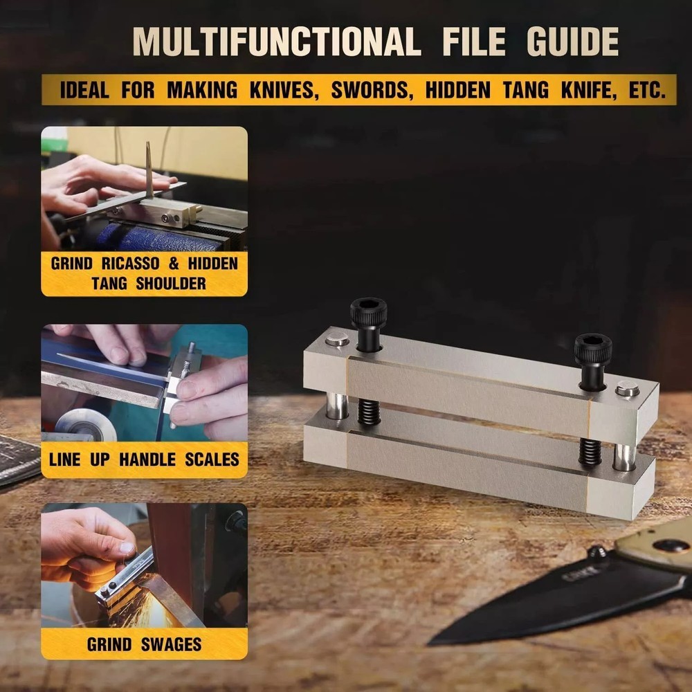 Hardened File Guide with Carbide Surface For Knife Making Tool Knife Makers