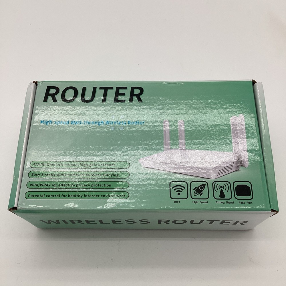 High-speed Wall-through Wireless Router, Black; Home-Friendly Desktop Design