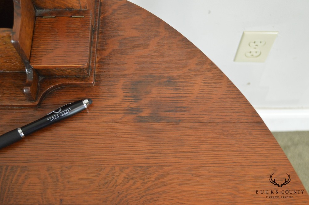Mission Oak Half Round Desk