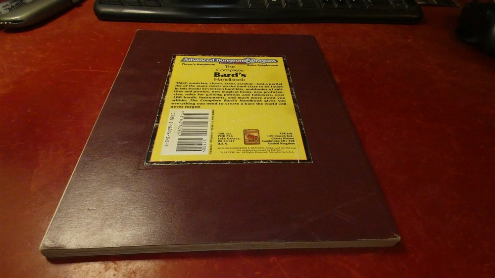 TSR AD&D PHBR7: The Complete Bard's Handbook