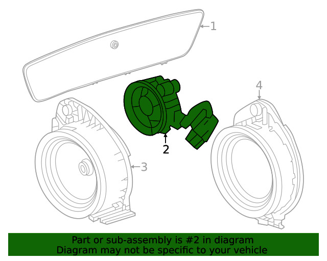 Genuine GM Windshield Pillar Speaker 42740082