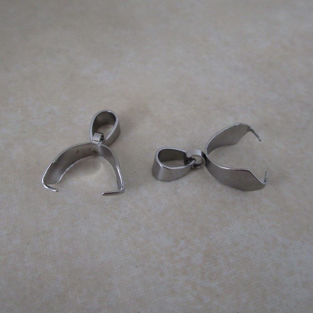 10 stainless steel pinch bails 19mm