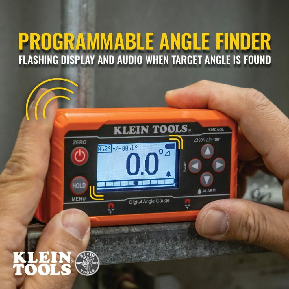 935DAGL Digital Level Angle Finder with Programmable Angles, Measures 0 - 90 and