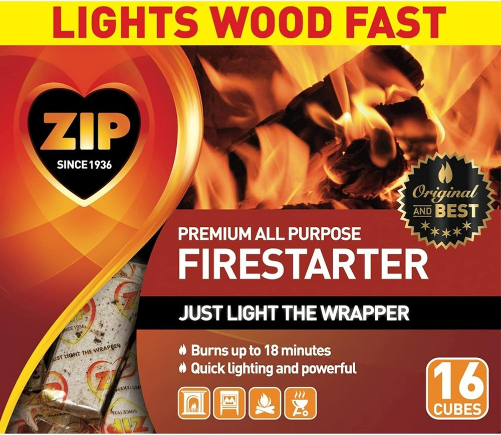 100537048 All Purpose Firestarter Cubes 16 Count, White Label