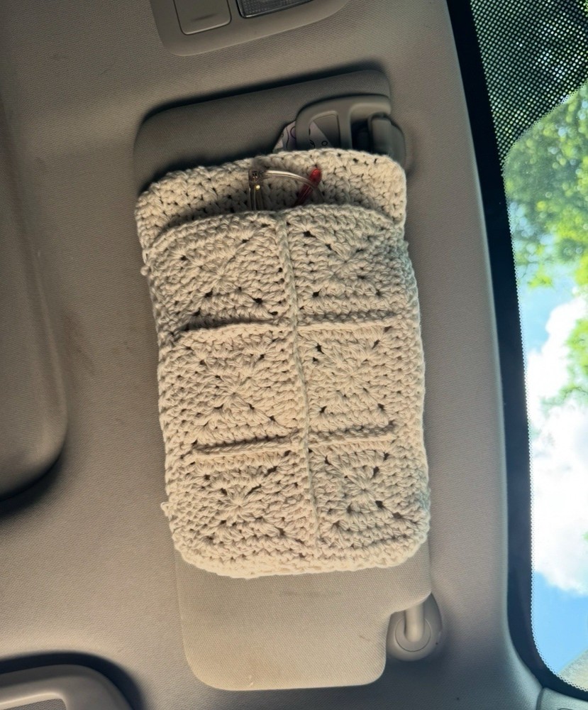 Crochet Car Visor Organizer handmade