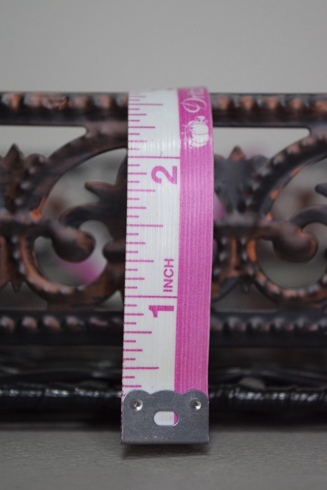 Wicker And Metal Serving Tray Fleur de Li Pattern