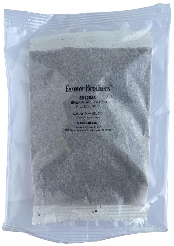 Farmer Brothers Breakfast Blend 2 Oz Filterpack, Individually Wrapped (Bulk 40)