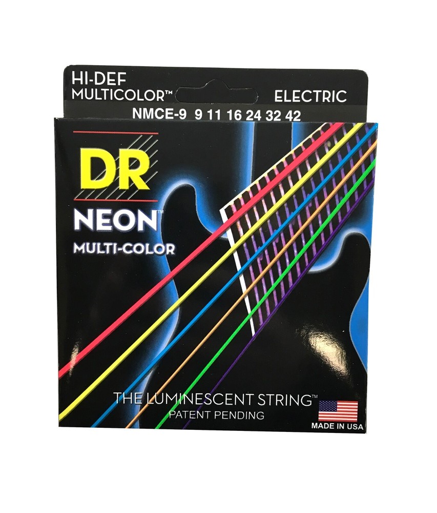 DR Guitar Strings Electric 2 Sets Neon Multicolor 10-46