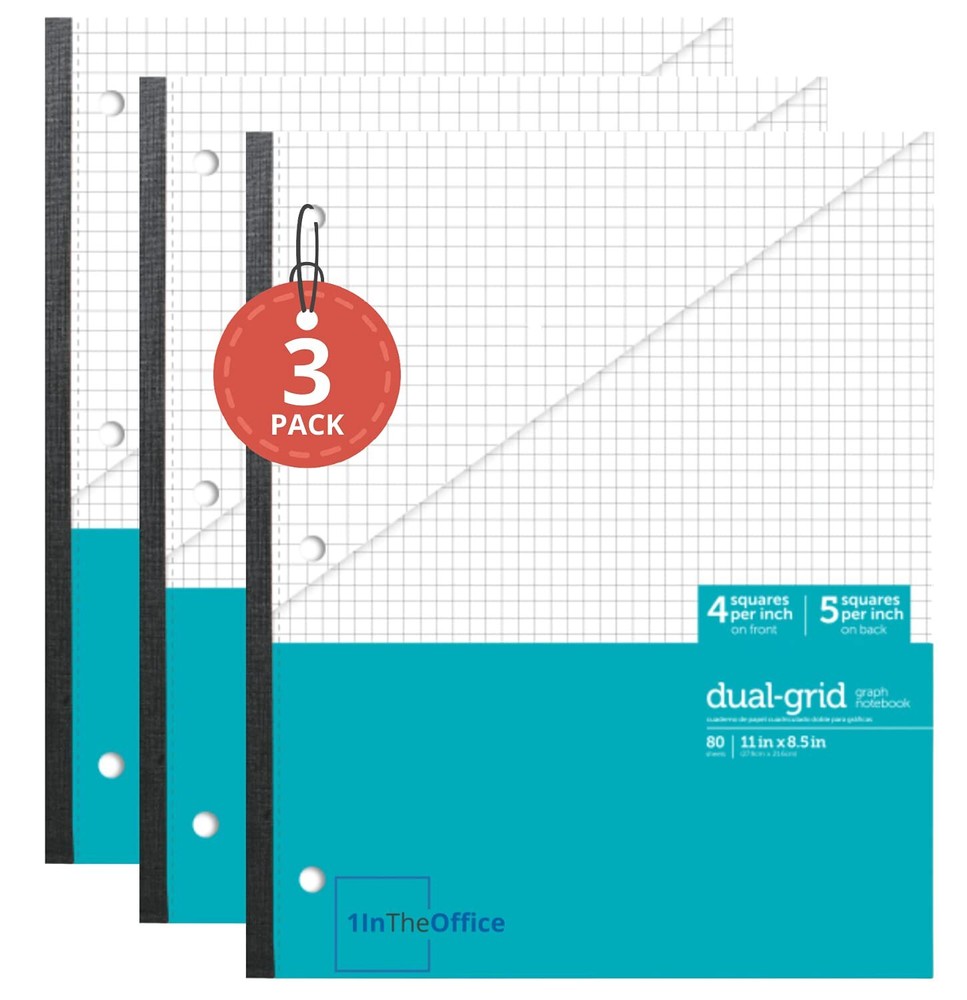 Graph Ruled Notebook Graph Wireless Notebook Graph Paper Notebook Teal Colore...