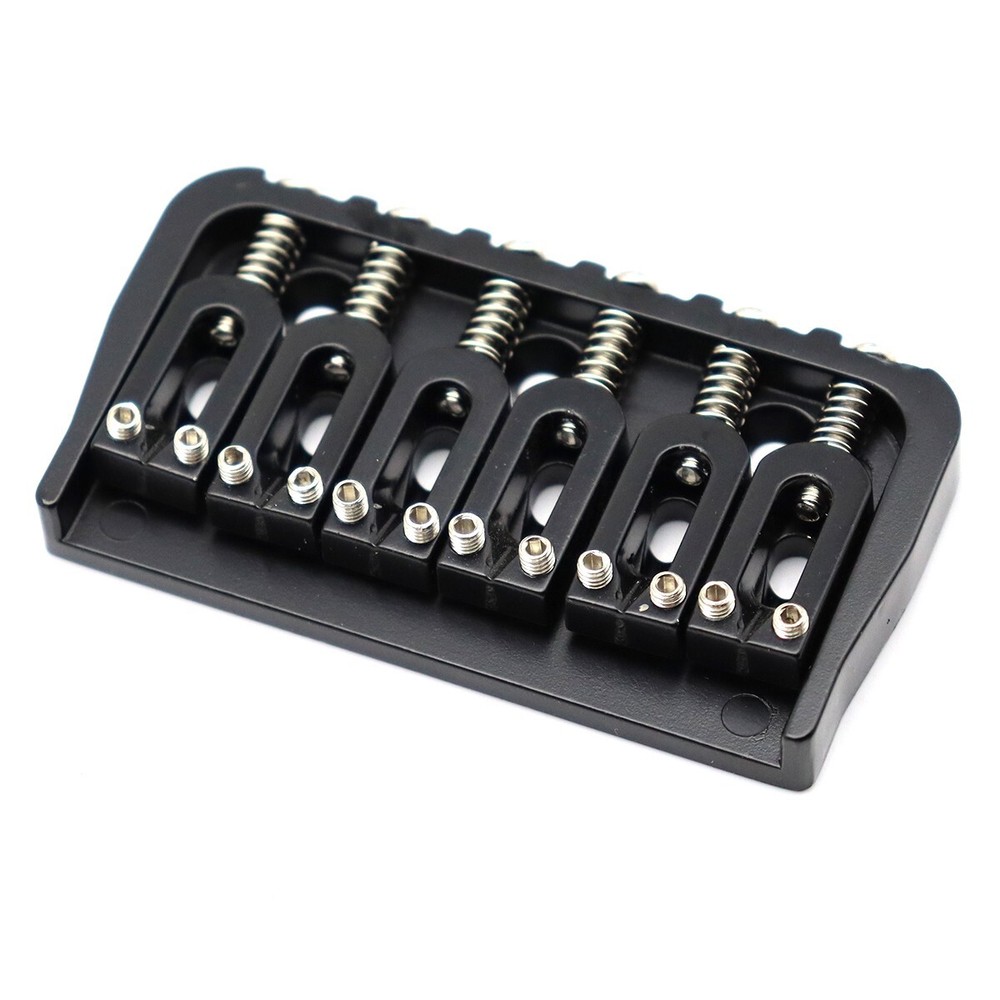 6 Strings Black Electric Guitar Bridge String Through Body Fixed Bridge