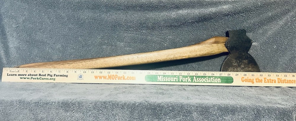 Vintage Hewing Axe 5 5/8" Bit Extra Cast Steel Hand Tool Primitive