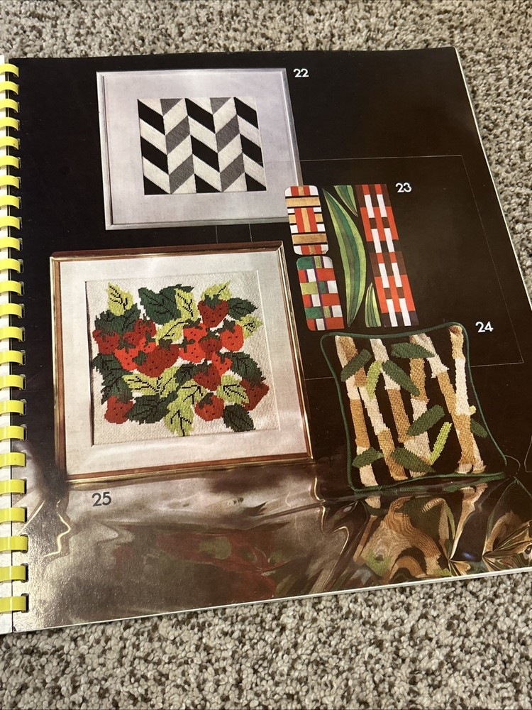 Vintage Mid Century Lisbeth Perrone's Needlepoint Workbook Over 40 Designs