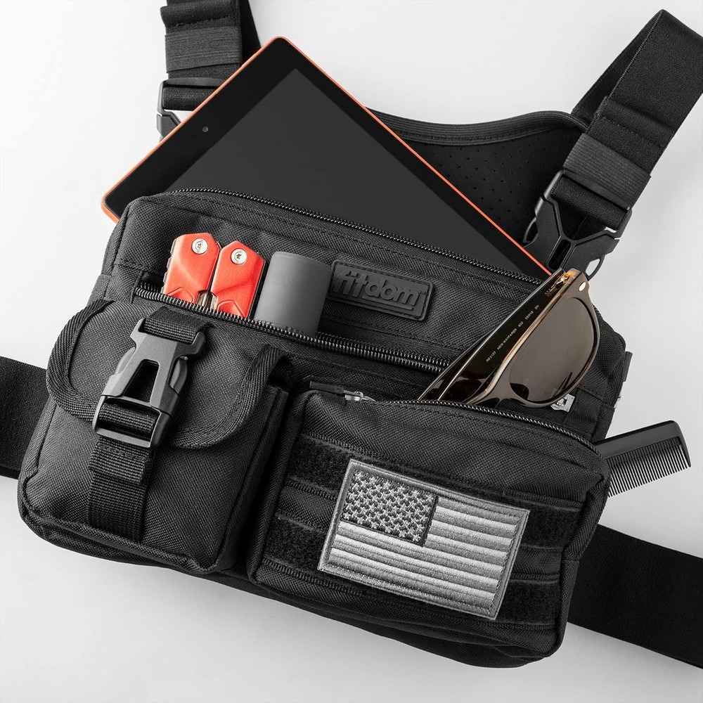 Running Chest Pack Lightweight Polyester Multiple Compartments Phone Holder