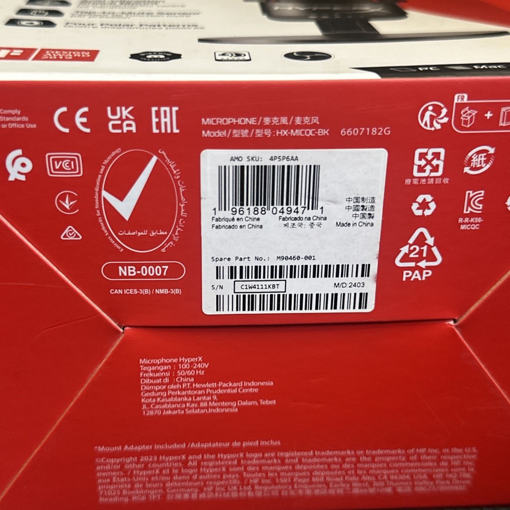 HyperX QuadCast USB Condenser Gaming Microphone For PS4/PS5/PC/Mac