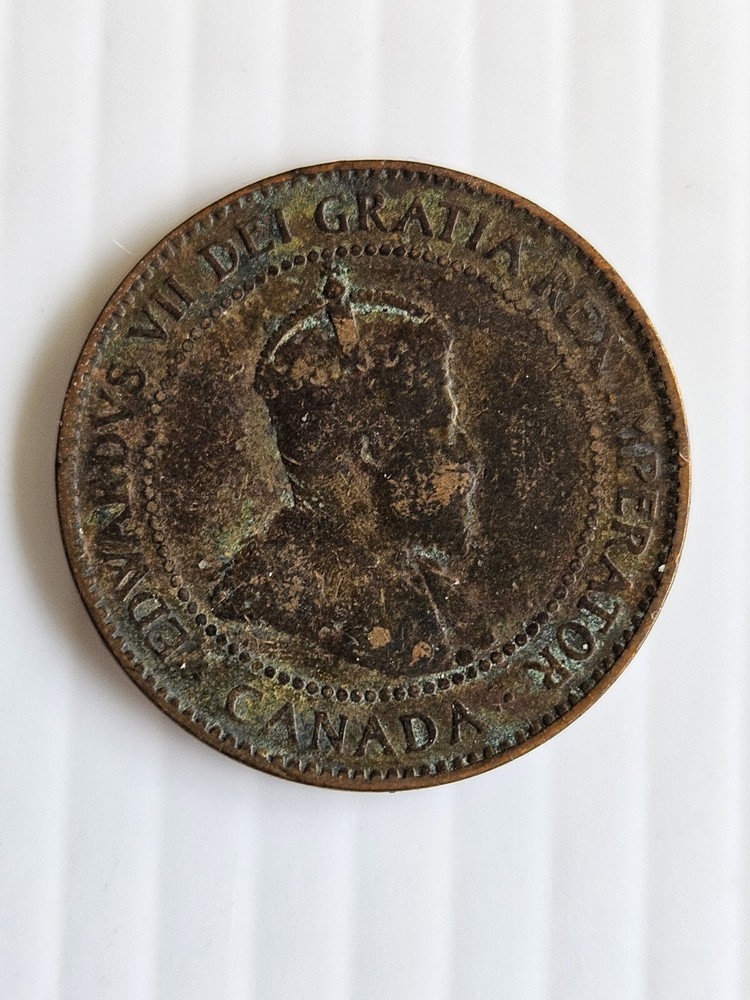 1907 Canada Large Cent Penny Weak Date FREE S&H!