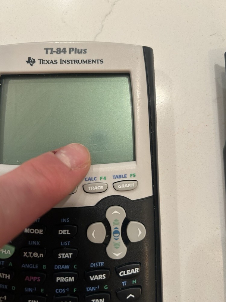 Texas Instruments TI-84 Plus Graphing Calculator Black w/ Cover TESTED