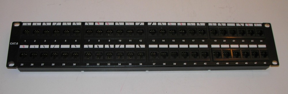 CAT6 Rackmount or Wallmount 48-port Cat6  Patch Panel- unbranded