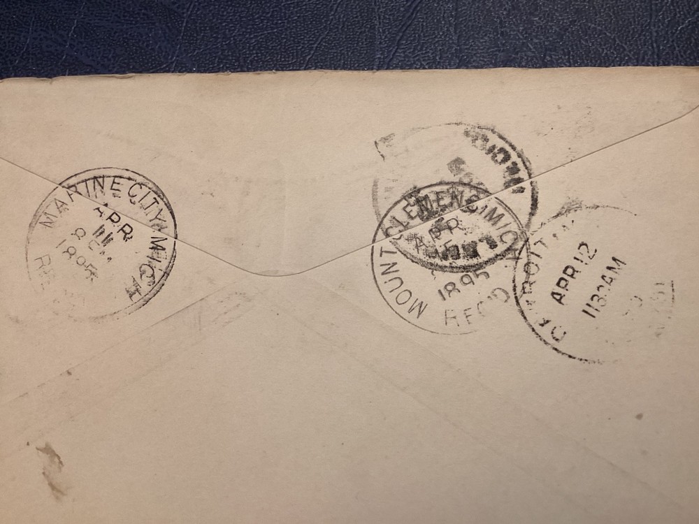 ICOLLECTZONE 1895 Forwarded Michigan Advertising Hotel (B700)