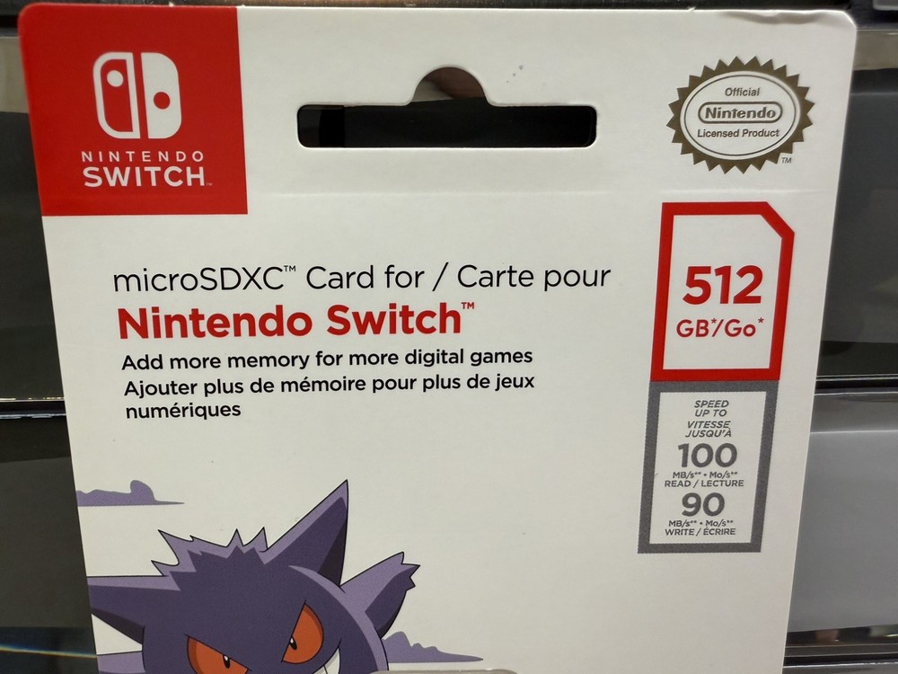SanDisk 512GB Micro SD microSDXC Memory Card Nintendo Switch Pokemon Gengar