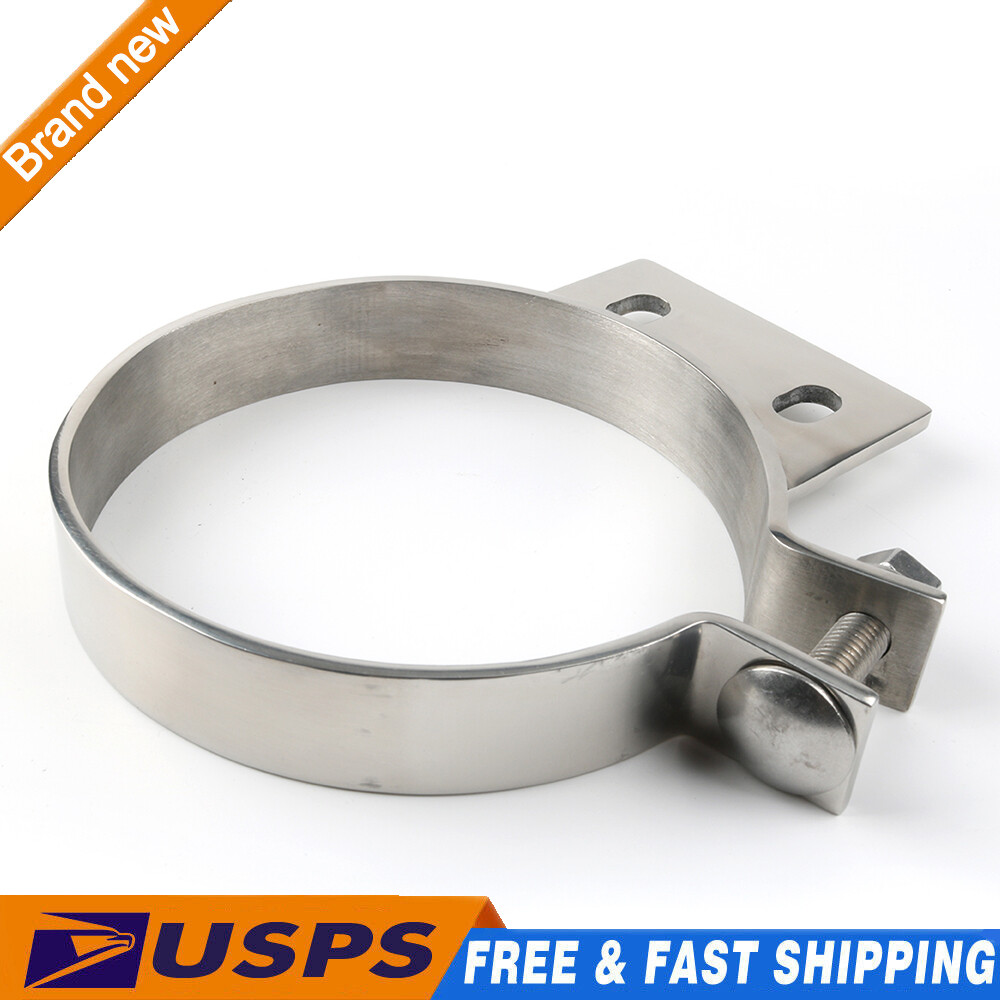 Exhaust Stack 5" Mount Bracket Clamp Chrome for 379 359 Peterbilt 1987-1993