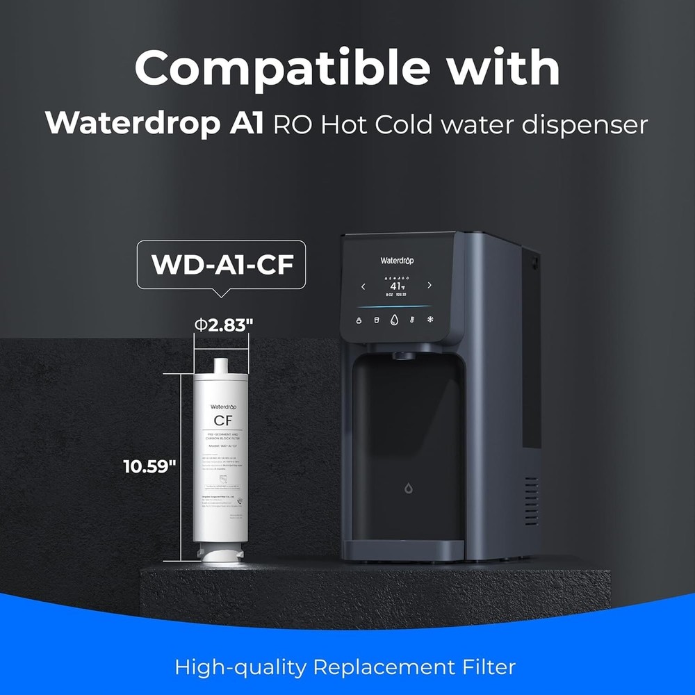 Waterdrop WD-A1-CF Filter,Replacement for WD-A1 Reverse Osmosis water Dispenser