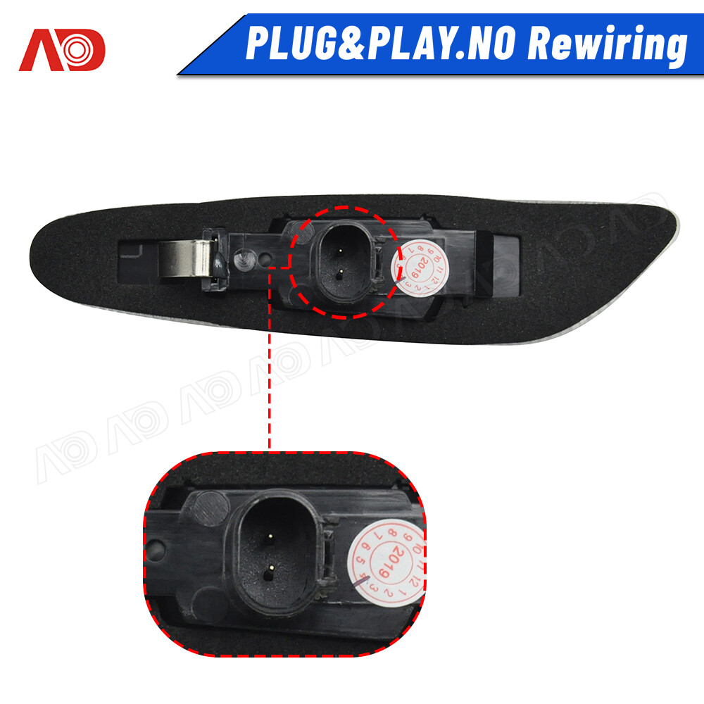 2PC Sequential LED Side Marker Light For BMW E60 E61 E82 E88 E90 E91 E92 E93