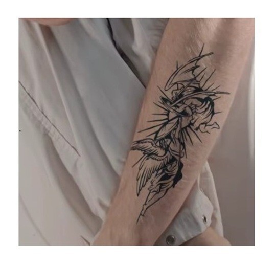 NORSET Temporary tattoo, Angels and Devils Waterproof Semipermanent Tattoo.