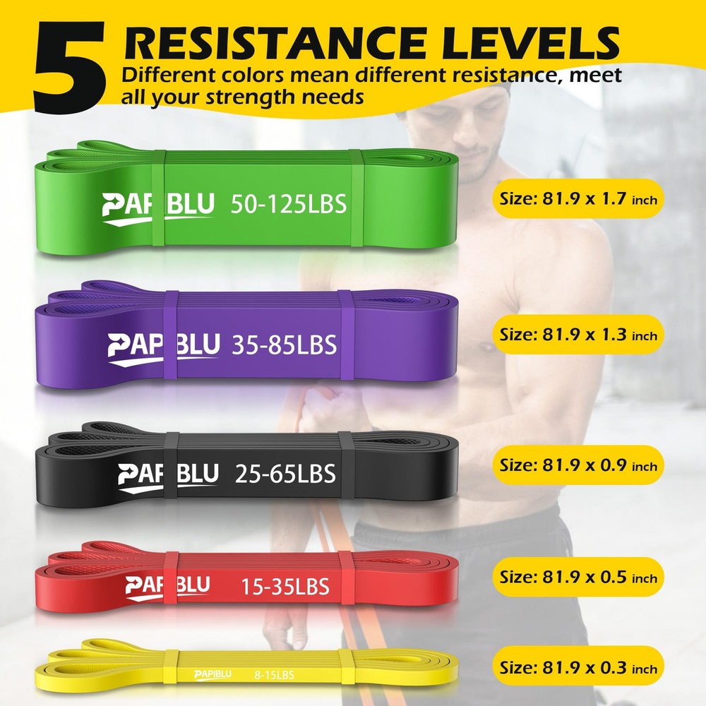 Pull Up Bands, Resistance Bands Set for Pull-Up Assistance, Exercise Bands wi...