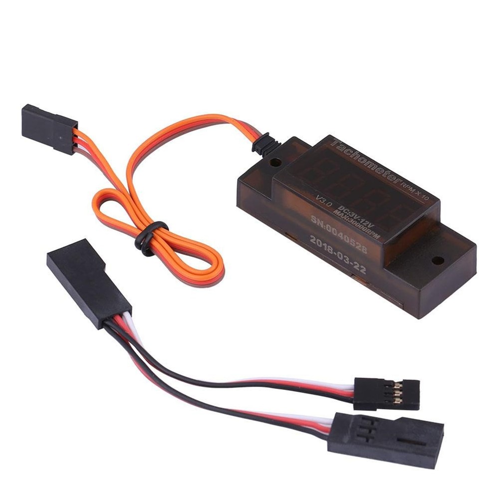 Mini Tachometer, RC Accessory Ignition Tachometer V3.0 Revolution Meter for P...