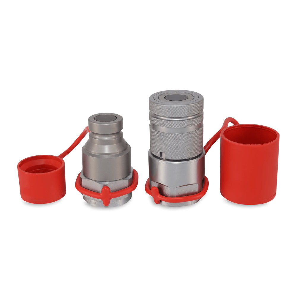 1″ Flat Face Hydraulic Quick Couplers Set - 1″ SAE Thread