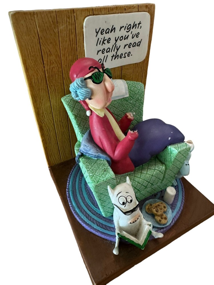 Hallmark Maxine & Dog Reading One Book End