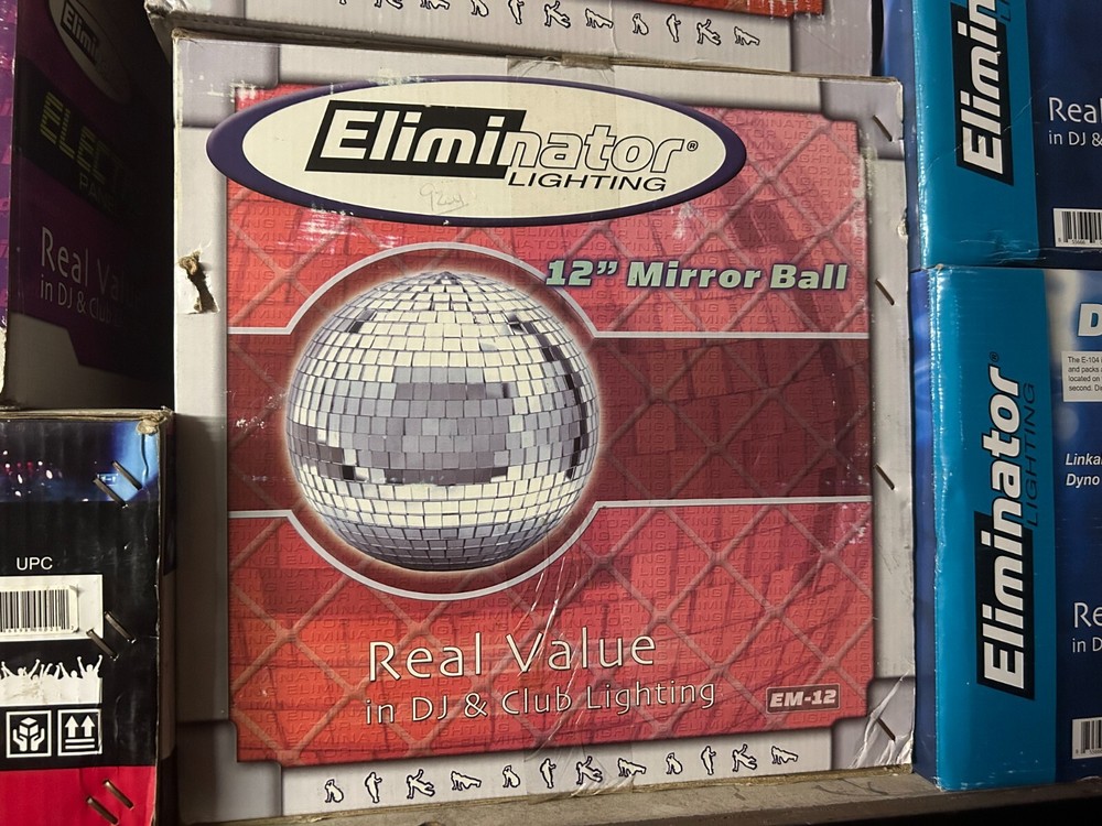Eliminator Lighting 12" Mirror Ball, EM-12